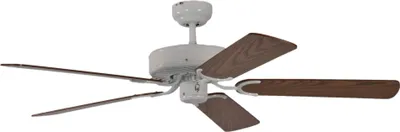Produktbild von Deckenventilator Potkuri Weiß / Eiche 132 cm mit Zugkette