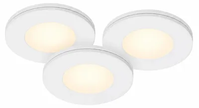 Produktbild von 3er Set LED Spots Aufputz & Möbeleinbau dimmbar weiß – Malmbergs MD-305 – 9W / 57 mm