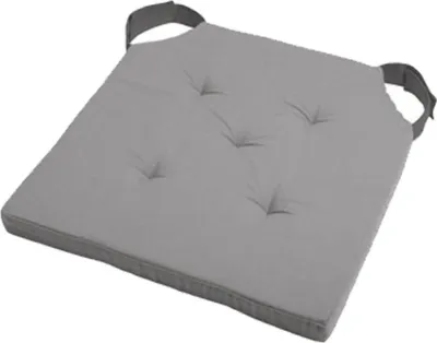 Produktbild von STOF | Sitzkissen - Stuhlkissen - DUO - 38x38 cm - Hellgrau - Komfortabel und Elegant - Mit praktischen Riegeln