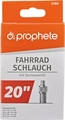 Produktbild von Prophete 0180 Fahrradschlauch 20 x 1,75 - 2,125 (47-57-406) - Dunlopventil
