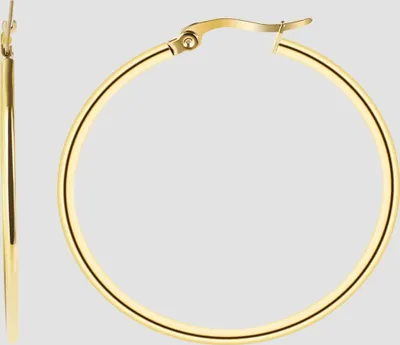 Produktbild von Akzent Edelstahl Creolen, IP Gold, goldfarbig