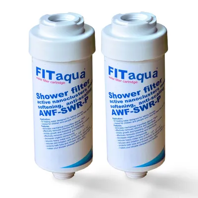 Produktbild von 2x Duschfilter FitAqua, Wasserfilter zum Wohle Ihrer Haut AWF-SWR-P