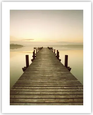 Produktbild von Poster - Poster ohne Rahmen - Brücke See - 40x50 cm - Wand Bild - Wanddeko - Wandbilder - Kunstposter - Wandposter - Bilder - Kunstdruck - Wanddekoration - Wandbild - P2XPA40x50-3625