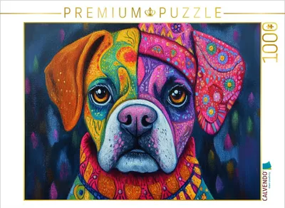 Produktbild von CALVENDO Puzzle Bunter Boxer | 1000 Teile Lege-Größe 64x48cm Foto-Puzzle für glückliche Stunden