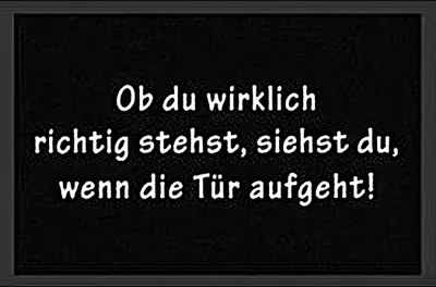 Produktbild von Ob du wirklich richtig stehst Fußmatte