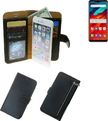 Produktbild von K-S-Trade Schutz Hülle kompatibel mit Blackview A80 Pro Klapphülle Case Phone cover Slim Handytasche Handy Hülle schwarz aus Kunstleder (1 Stk)