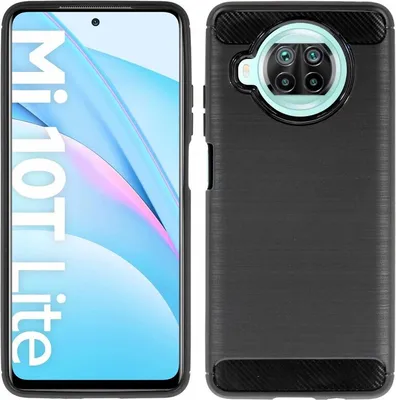 Obrázok produktu pre cofi1453® Silikónové puzdro Carbon kompatibilné s puzdrom XIAOMI MI 10T LITE TPU Soft Mobile Phone Case Cover Protective Cover Black
