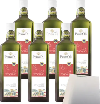 Produktbild von PrimOli Toscana Olivenöl extra vergine di oliva VPE (6x500ml Flasche) + usy Block