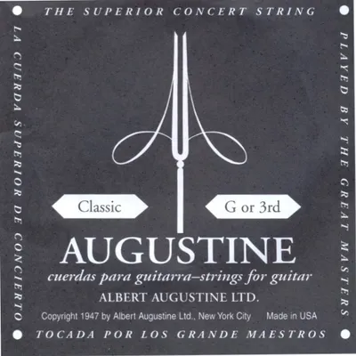 Produktbild von Augustine black - g3 Einzelsaite, normal tension