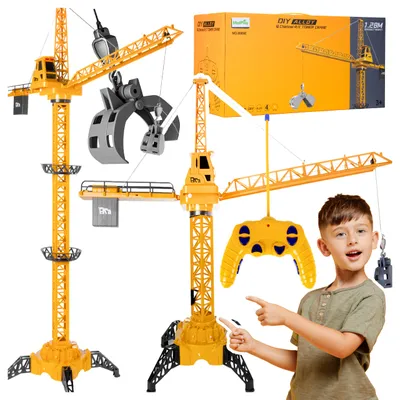 Obrázok produktu pre Malplay stavebný žeriav Riese diaľkovo ovládaná RC USB hračka 128 cm darček od 3 rokov