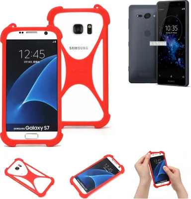 Produktbild von K-S-Trade Handy-Hülle kompatibel mit Sony Xperia XZ2 Compact Schutz-Hülle Bumper Silikon Schutz Hülle Cover Case Silikoncase Silikonbumper TPU