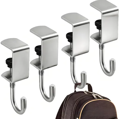 Produktbild von Taschenhalter für Tisch - Verstellbar - Handtaschenaufhängung - 4 Stück