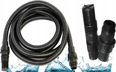 Produktbild von IBO | Saugschlauch 7m - Schwarz/Transparent - Mit Filter und Rückschlagventil - Für Wasserpumpen