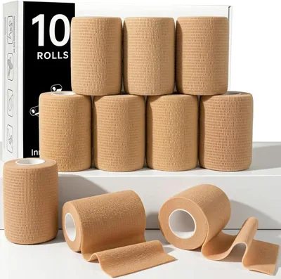 Productafbeelding van Elastische, zelfklevende verbanden, 10 rollen, 7,5 cm x 4,5 m, geschikt voor sport en wondverzorging
