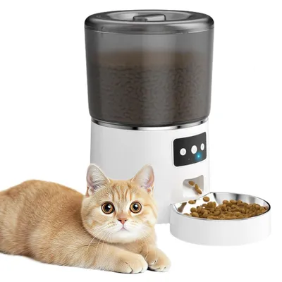 Obrázek produktu pro Automatický podavač krmiva 4 l, ovládaný přes aplikaci, individuální nastavení krmení, záložní napájení, ideální pro krátkodobé odjezdy i každodenní použití