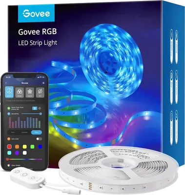 Produktbild von WiFi LED Strip 5m,RGB LED Streifen, App-steuerung,Musik Sync,Funktioniert mit Alexa und Google Assistant, Farbwechsel DIY Deko Schlafzimmer Wohnzimmer