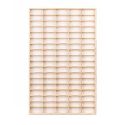 Zdjęcie produktu dla ArtTwist Witryna na modele samochodów – witryna kolekcjonerska z drewna  na 90 półek – organizacja witryna na samochody Wisząca 50 cm x 71 cm x 4 cm – drewniana kaseta do dekoracji ściennych i organizacji (półka bez motywu)