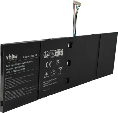 Produktbild von vhbw Akku kompatibel mit Acer Aspire V5 573G 54204, V5-573G-54201250AII, V5-573G-54204G50AII Notebook (3500 mAh, 15,2 V, Li-Polymer)