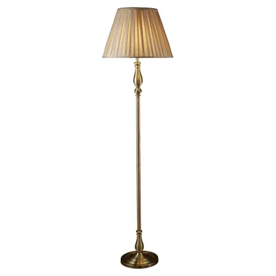 Image de Lampadaire, abat-jour textile plissé, H 170 cm, FLEMISH