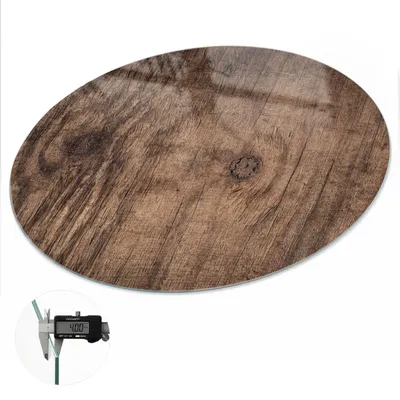 Produktbild von Glas Tischplatte fi60 cm – Tischauflage aus gehärtetem Glas – Glasplatte für Esstisch – Küchentischplatte aus Glas – Tischschutz Glas modern – Dekorative Glasplatte – Pflegeleichte Glastischplatte – Sicherheitsglas Tischplatte – Holzstruktur, KI-generiertes Bild