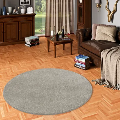 Produktbild von Luxus Velours Teppich Laguna Soft Stone Rund, Größe:100 cm Rund