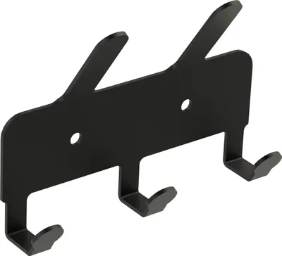 Produktbild von Wandkleiderbügel Wandgarderobe Wandhaken Kleiderhaken Wand Garderobenhaken Hakenleiste Schwarz Anzahl der Haken - 5