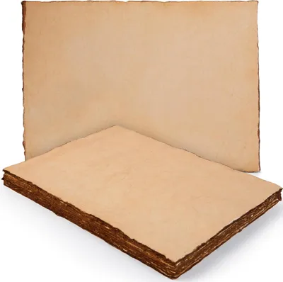 Productafbeelding van Handgemaakt Vintage Scheprandpapier – 25 × 30 cm – Dik 300 GSM – 25 Vellen – Waterverf- En Gemengd Mediapapier Voor Kunstenaars En Ambacht