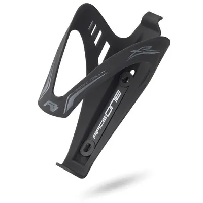 Produktbild von Saccon-Flaschenhalter gummiert X3 mattschwarz (Grauer Druck)