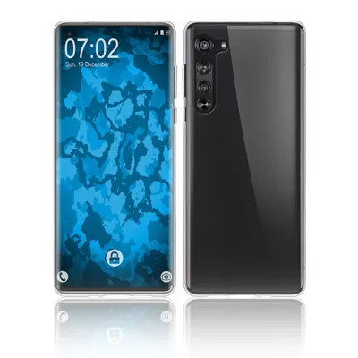 Produktbild von PhoneNatic Case kompatibel mit Motorola Moto Edge - Crystal Clear Silikon Hülle crystal-case Cover
