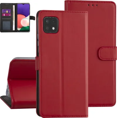Produktbild von Samsung Galaxy A22 5G Book type case - Red - Card holder - Magnetic closure