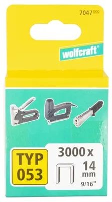 Image de Wolfcraft Agrafes larges pour agrafeuse hauteur 14 mm 3000 pcs 7047000