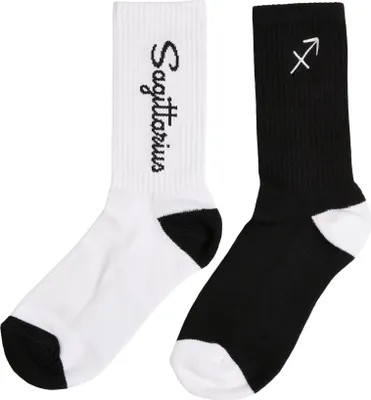 Obrázek produktu pro Ponožky Mr. Tee Zodiac Socks 2-Pack black/white sagittarius - 47–50