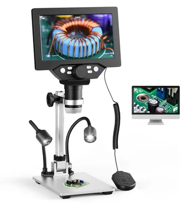 Digitalmikroskop 7 Zoll, 1200x, 12 MP, LED-Licht, verstellbar