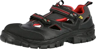Produktbild von Cofra 13050-000.W37 GUTTORM S1 P ESD SRC Sicherheitssandalen, Schwarz/Rot, Größe 37