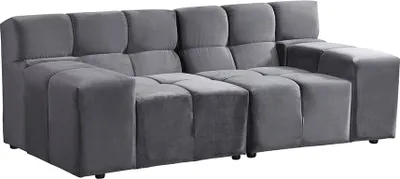 Produktbild von HOME DELUXE Modulares Sofa ORLENA - S Anthrazit |Ecksofa, Samtstoff,  Samtsofa, Modulsofa