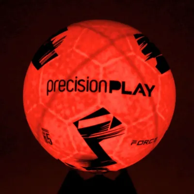 Produktbild von PrecisionPLAY Fußball LED leuchtend Größe 5 orange blau schwarz Gummi