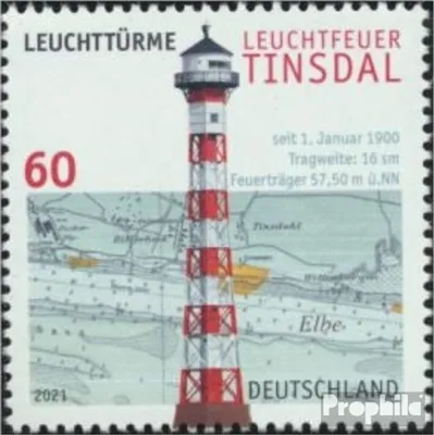 Produktbild von Briefmarken BRD (BR.Deutschland) 2021 Mi 3615 (kompl.Ausg.) postfrisch Leuchtturm Tinsdal (1899)