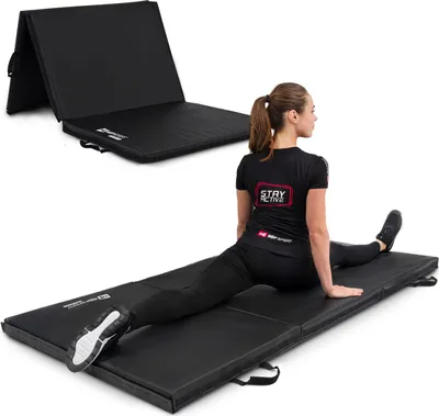 Produktbild von Hop-sport Skládací tvrdá gymnastická žíněnka 5cm černá | Gymnastický matrac