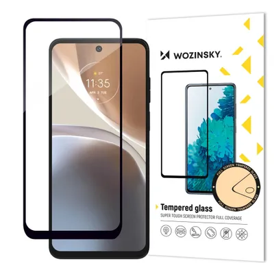 Obrázok produktu pre Wozinsky Celoplošné Tvrdené Sklo Celoobrazovkové Tvrdené Sklo Pre Motorola Moto G32 9H S Čiernym Rámom