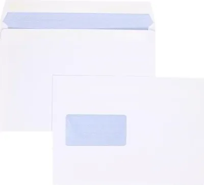 Produktbild von Briefumschläge C5 90g/qm selbstklebend Sonderfenster VE=500 Stück weiß