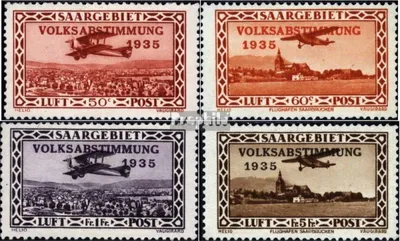 Produktbild von Briefmarken Saarland 1934 Mi 195-198 (kompl.Ausg.) mit Falz Flugpostmarken