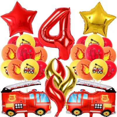 Productafbeelding van Feuerweerman verjaardag decoratie set 21-delig voor 4 jaar