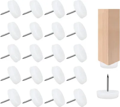 Produktbild von 50x Kunststoff Stuhlgleiter Möbelgleiter Ø20mm Stuhlbeinschutz