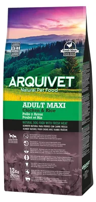 Productafbeelding van ARQUIVET Premium Adult Maxi Kip & Rijst 12 kg - Natuurlijk voer voor volwassen honden