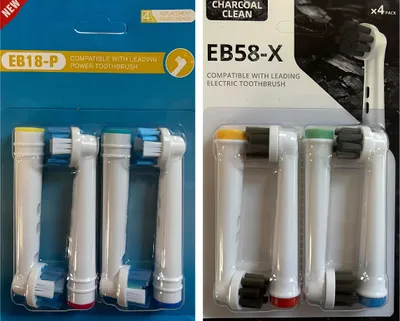 Produktbild von 8 Stück Ersatzbürstenköpfe für Oral-B Zahnbürsten EB58X / EB18-P – Hochwertige Ersatzköpfe für Oral-B Zahnbürsten