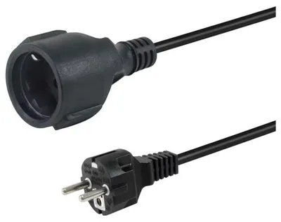 Zdjęcie produktu dla Equip Stromkabel CEE 7/7->CEE 7/3 St/Bu   schwarz      3.00m