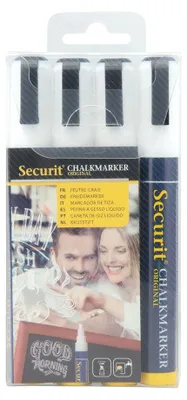 Produktbild von Securit® Original Kreidemarker, 4er-Set, in Weiß - Kreidestifte