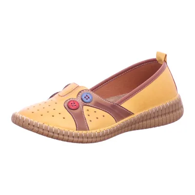 Obrázek produktu pro Gemini dámská obuv mokasíny slip-on žluté volnočasové, velikost bot:39 EU