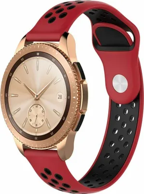 Produktbild von Strap-it Samsung Galaxy Watch 42mm Sportarmband (Rot-Schwarz)