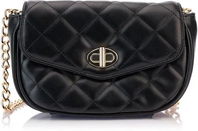 Produktbild von Elegante Damen Clutch Schwarz mit großem Innenfach und goldfarbenen Akzenten
